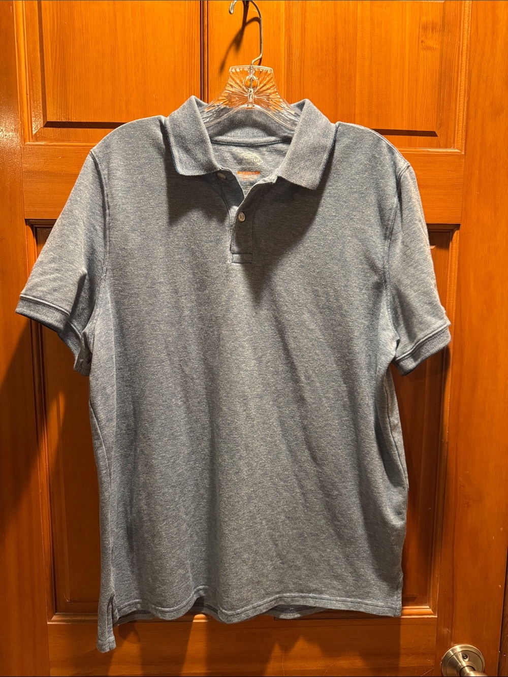 St. John's Bay Performance Men's Blue Comfort Flex Stretch Polo Shirt Size M